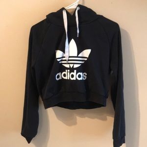 Adidas cropped sweatshirt hoodie